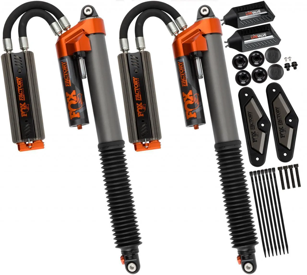 '19-20 Ford Raptor Fox Factory Race Series 3.0 Live Valve Internal Bypass Coilovers & PB Rear Shock Package