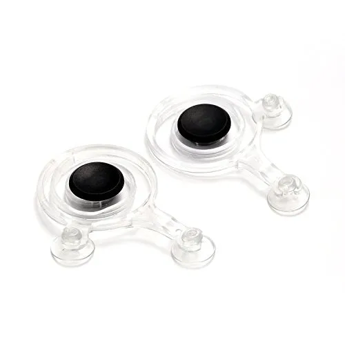 2 PCS 2017 New Hot Mobile Game Joystick Game KESHEE Sucker Paste King Glory Handle Artifact Flat Cell phone Hand Touch Button for Mobile Phone Funny Game Controller(Transparent）