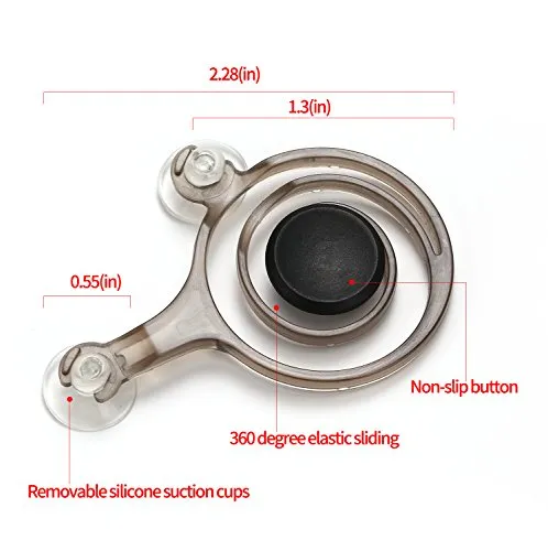 2 PCS 2017 New Hot Mobile Game Joystick Game KESHEE Sucker Paste King Glory Handle Artifact Flat Cell phone Hand Touch Button for Mobile Phone Funny Game Controller(Transparent）