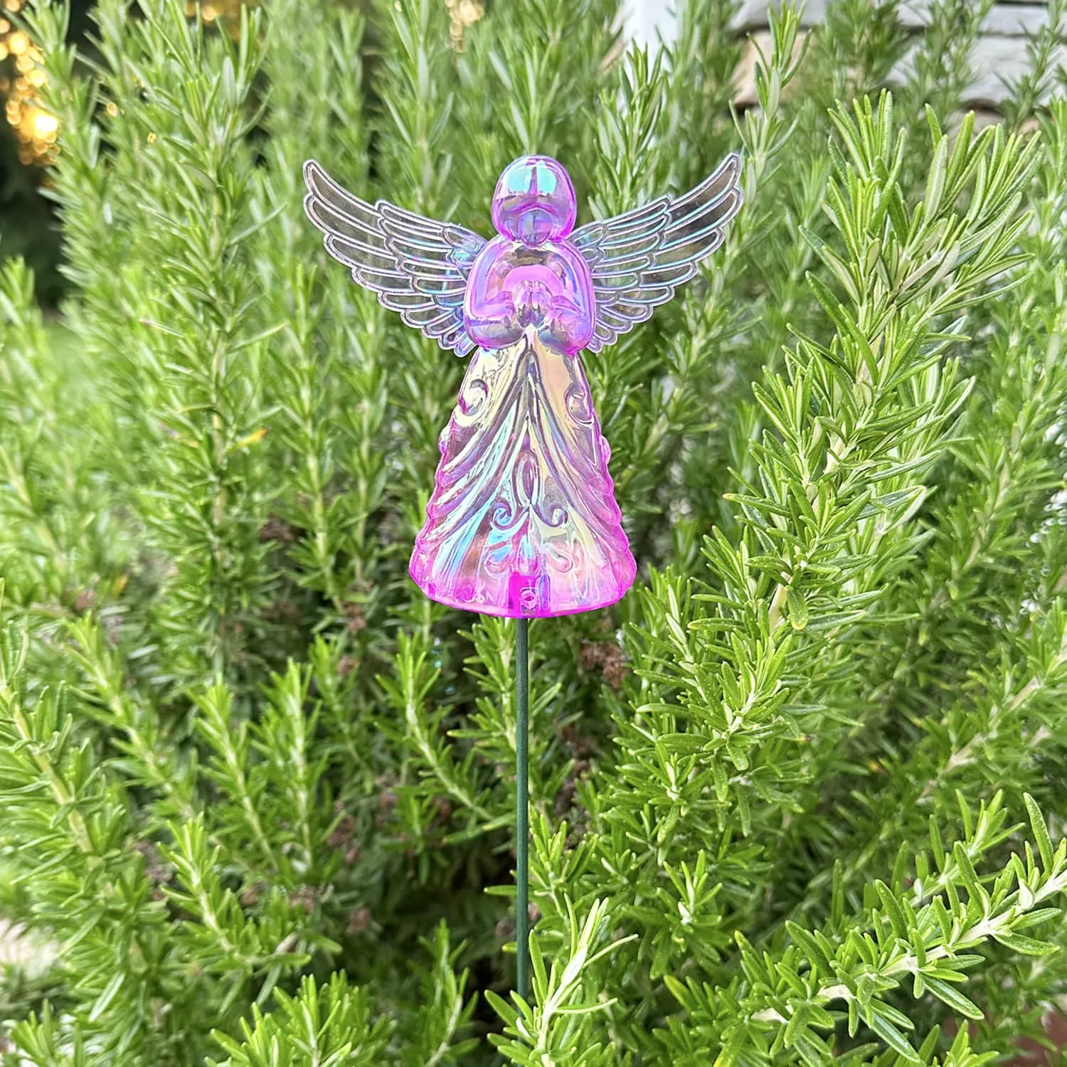 2 Piece Purple Angel WindyWing Garden Stakes, 4.5 by 30 Inches