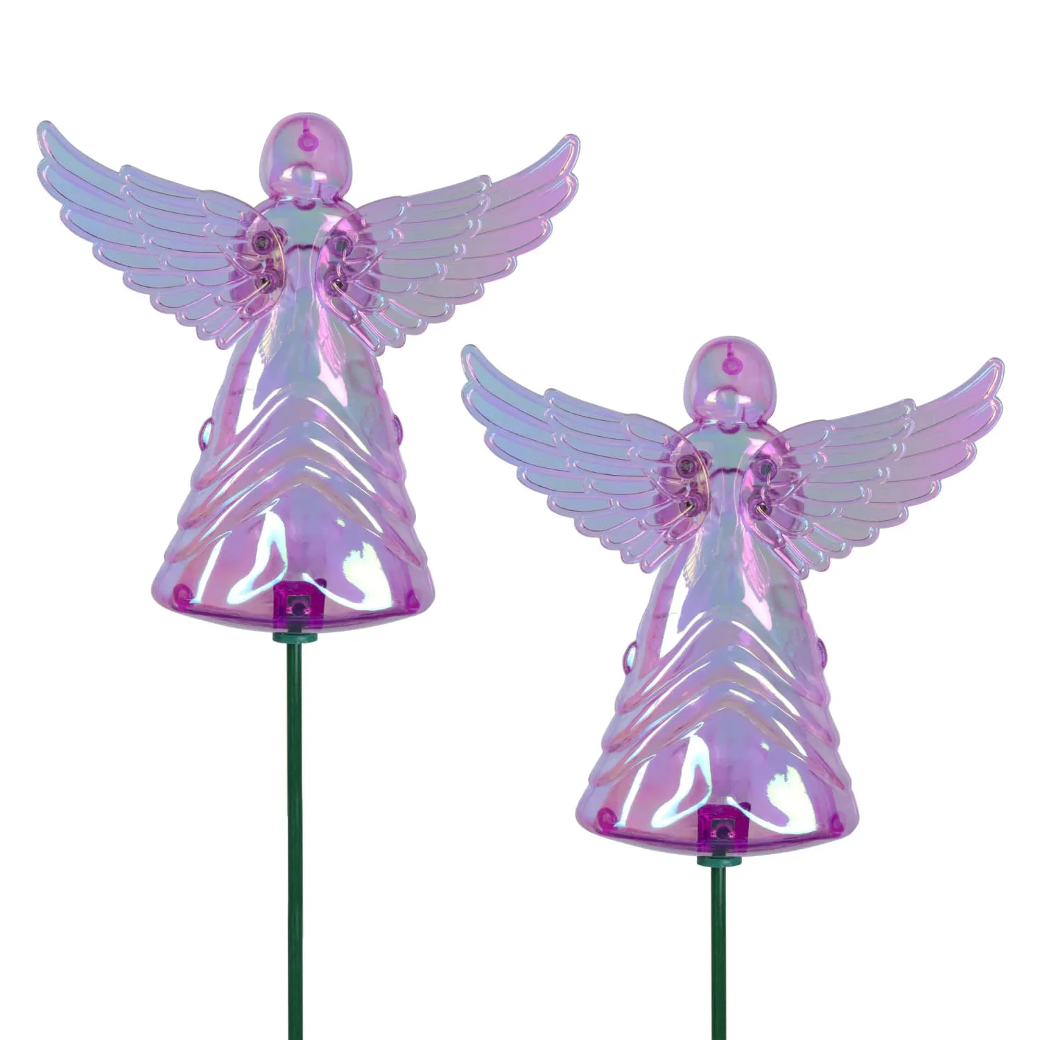 2 Piece Purple Angel WindyWing Garden Stakes, 4.5 by 30 Inches