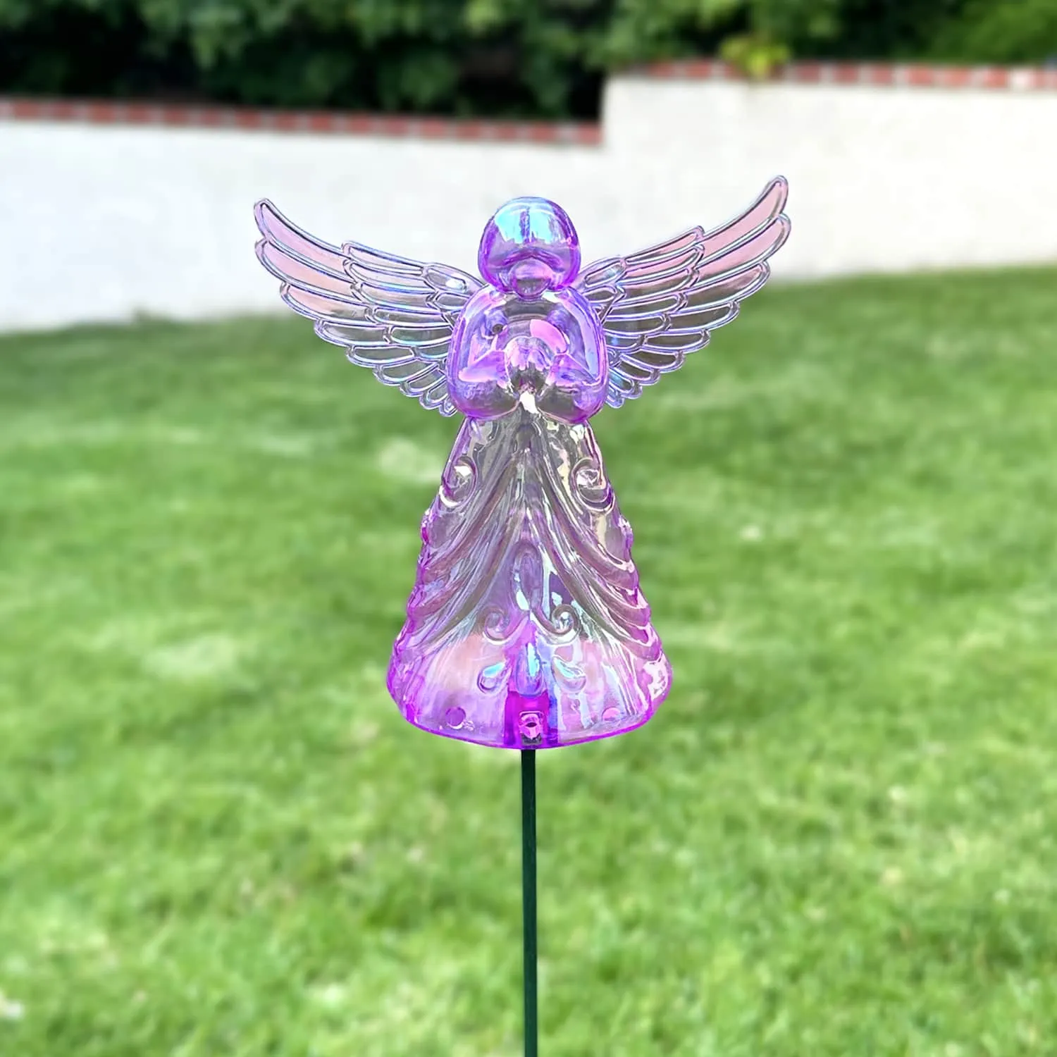 2 Piece Purple Angel WindyWing Garden Stakes, 4.5 by 30 Inches
