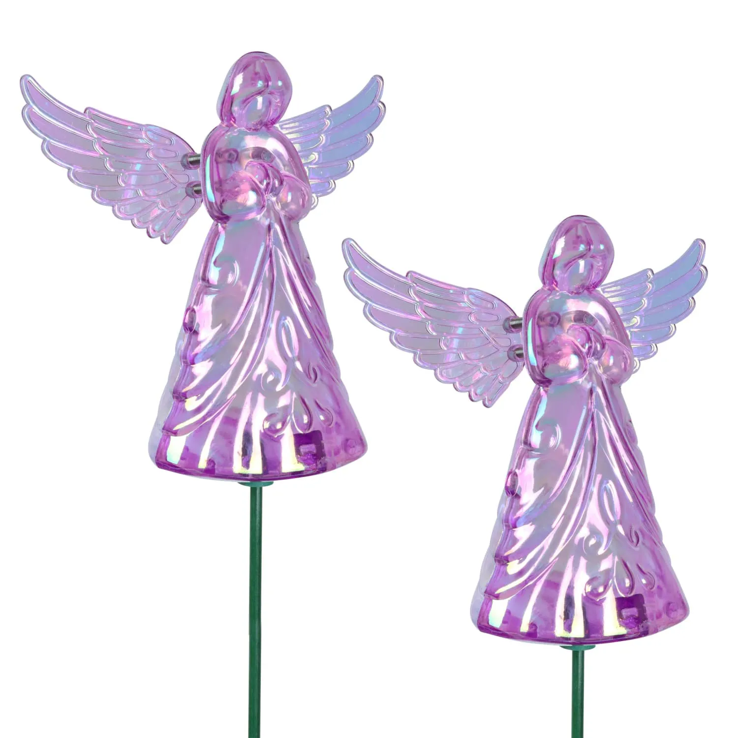 2 Piece Purple Angel WindyWing Garden Stakes, 4.5 by 30 Inches