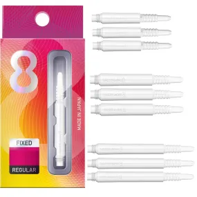 8 White Spin Dart Stems / Shafts