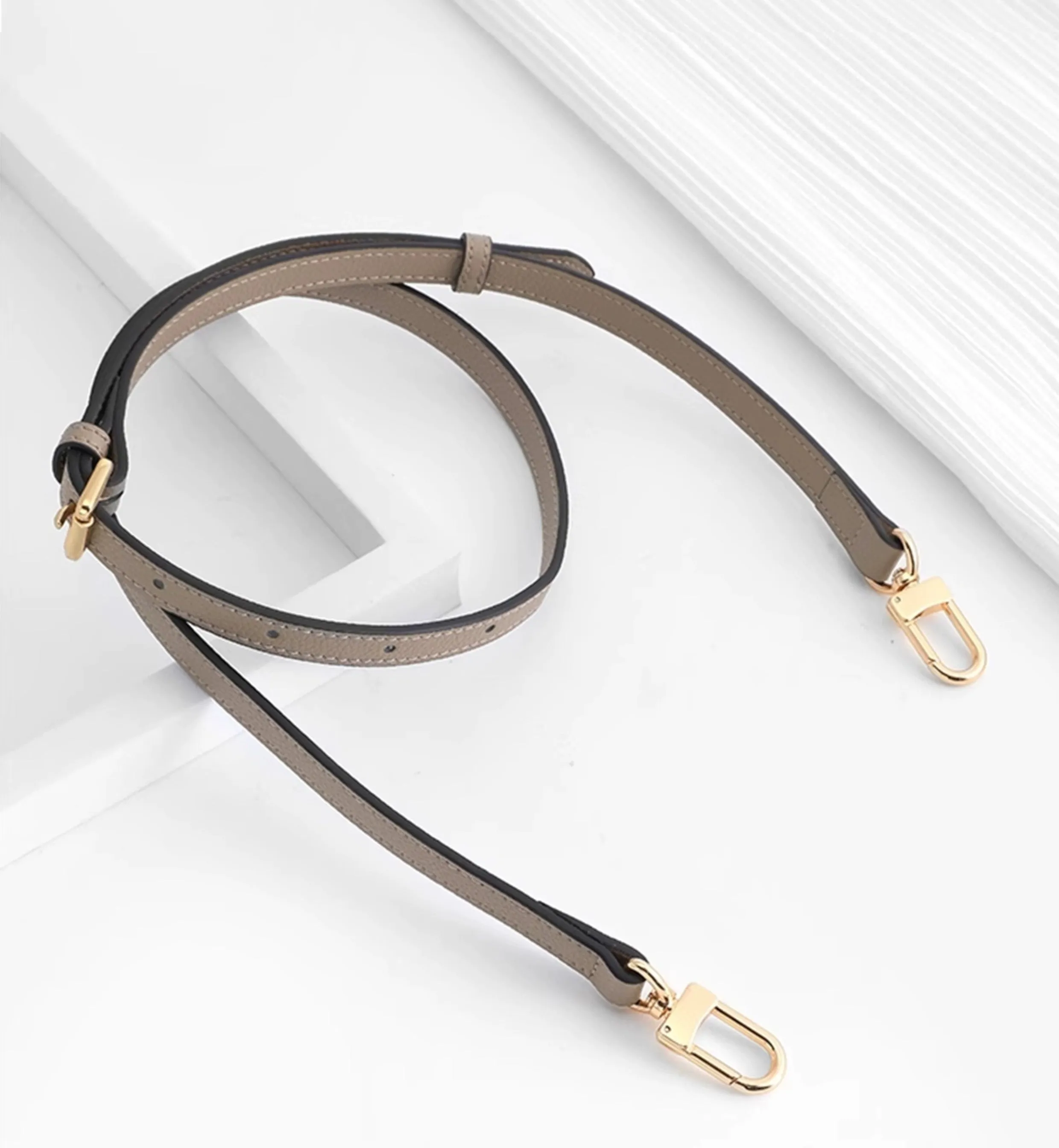 Adjustable crossbody strap replacement for Mini Pochette Accessoires, genuine leather material