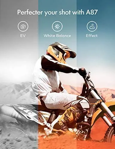 APEMAN 4K 60FPS Action Camera A87,Touch Screen 20MP Wi-Fi EIS 8X Zoom Remotor Control Sports Cam 40M Waterproof Underwater Vlog Camcoder with Mounting Accessories Kit and Carrying Case