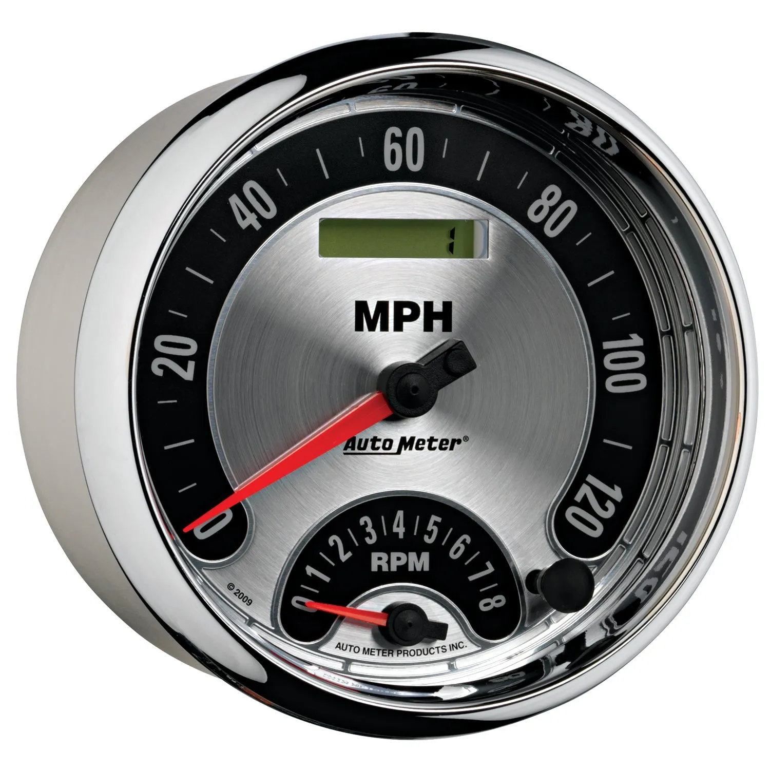 AutoMeter 1295 GAUGE; TACH/SPEEDO; 5in.; 160MPH/8K RPM; ELEC. PROGRAM.; AMER. MUSCLE
