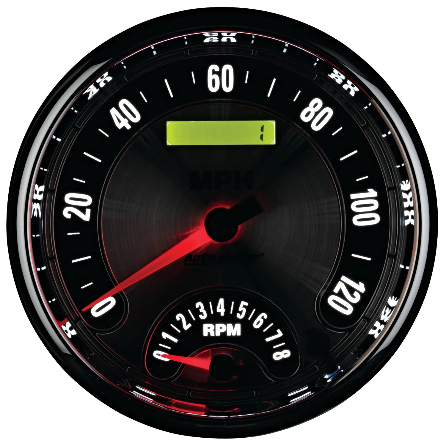 AutoMeter 1295 GAUGE; TACH/SPEEDO; 5in.; 160MPH/8K RPM; ELEC. PROGRAM.; AMER. MUSCLE