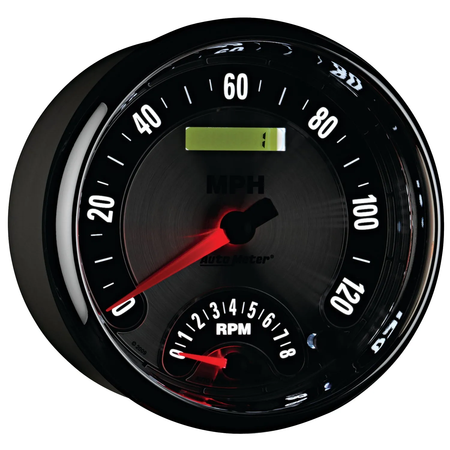 AutoMeter 1295 GAUGE; TACH/SPEEDO; 5in.; 160MPH/8K RPM; ELEC. PROGRAM.; AMER. MUSCLE
