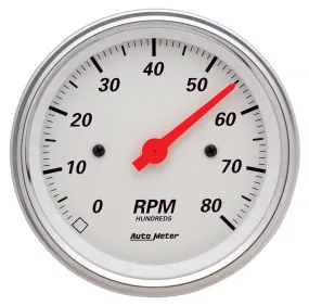 AutoMeter 1390 GAUGE; TACHOMETER; 3 3/8in.; 8K RPM; IN-DASH; ARCTIC WHITE