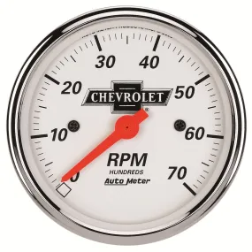 AutoMeter 1398-00408 GAUGE; TACHOMETER; 3 1/8in.; 7K RPM; IN-DASH; CHEVROLET HERITAGE BOWTIE