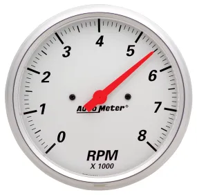 AutoMeter 1399 GAUGE; TACHOMETER; 5in.; 8K RPM; IN-DASH; ARCTIC WHITE