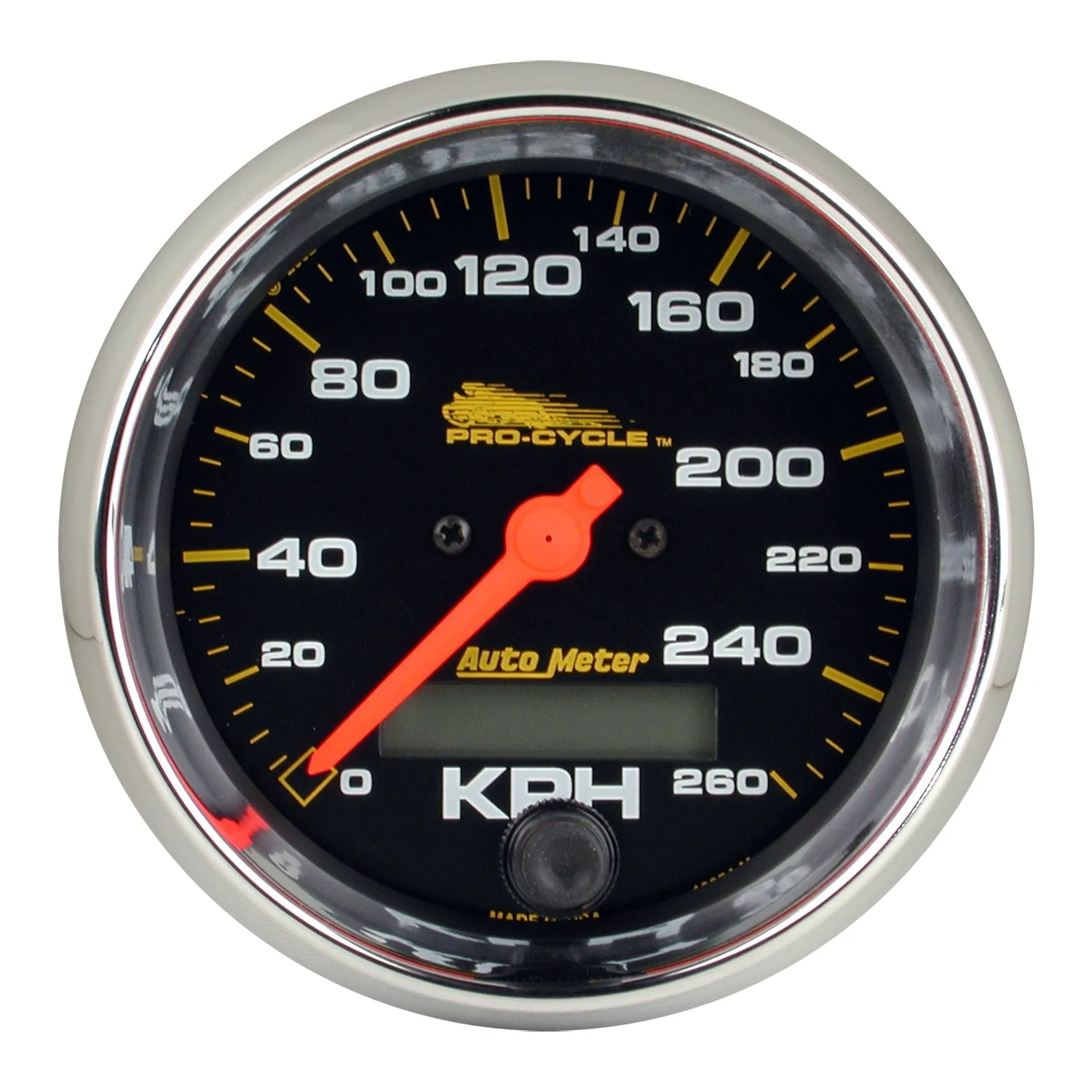 AutoMeter 19354 GAUGE; SPEEDO; 3 3/4in.; 160 MPH; ELEC; BLACK; PRO-CYCLE
