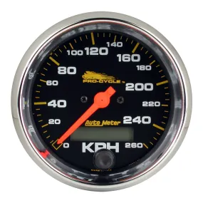 AutoMeter 19354 GAUGE; SPEEDO; 3 3/4in.; 160 MPH; ELEC; BLACK; PRO-CYCLE