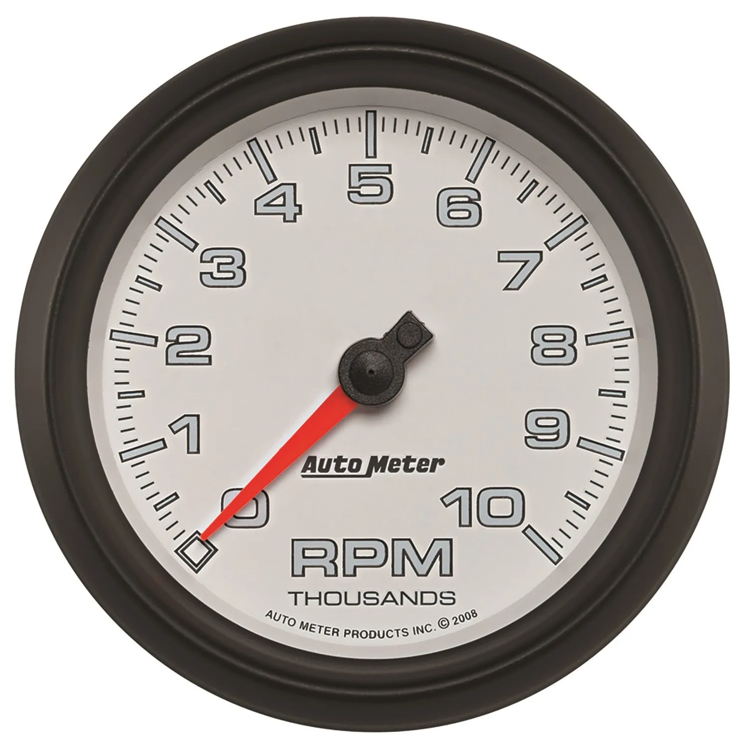 AutoMeter 19598 GAUGE; TACHOMETER; 3 3/8in.; 10K RPM; WHITE; PRO-CYCLE