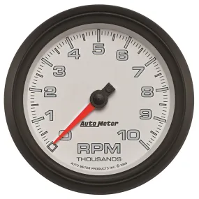AutoMeter 19598 GAUGE; TACHOMETER; 3 3/8in.; 10K RPM; WHITE; PRO-CYCLE