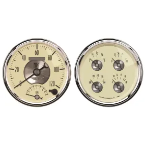 AutoMeter 2004 2 PC. GAUGE KIT; 5in. QUAD/TACH/SPEEDO; 240-33 O; PRESTIGE ANTQ. IVORY