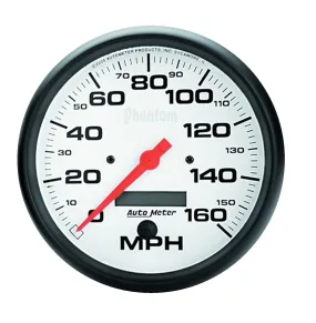 AutoMeter 5889 GAUGE; SPEEDO; 5in.; 160MPH; ELEC. PROGRAM W/LCD ODO; PHANTOM