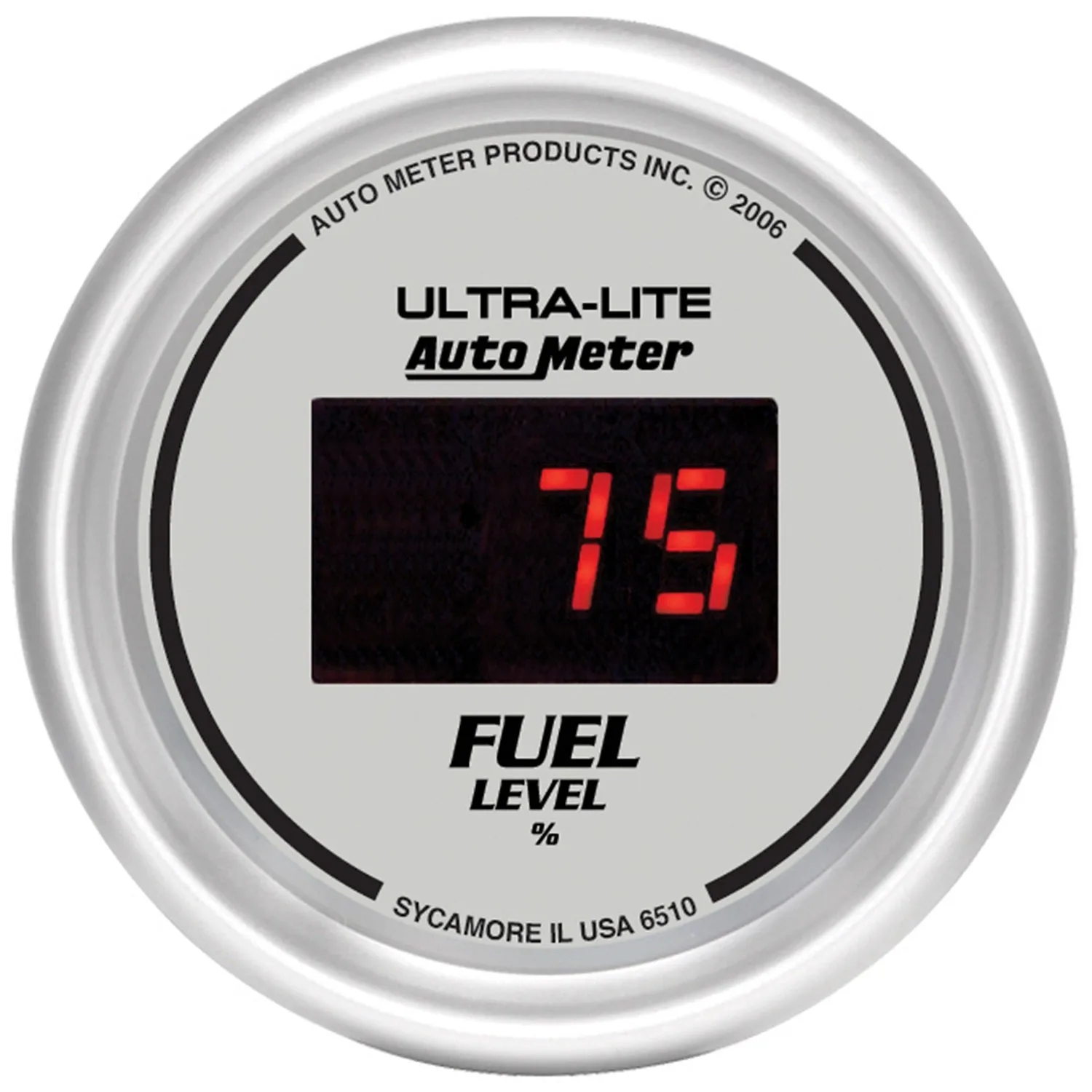 AutoMeter 6500 GAUGE KIT; 5 PC.; 3 3/8in./2 1/16in.; ELEC. SPEEDO.; DIGITAL; SILVER W/RED LED