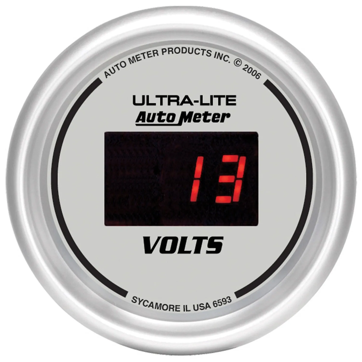 AutoMeter 6500 GAUGE KIT; 5 PC.; 3 3/8in./2 1/16in.; ELEC. SPEEDO.; DIGITAL; SILVER W/RED LED