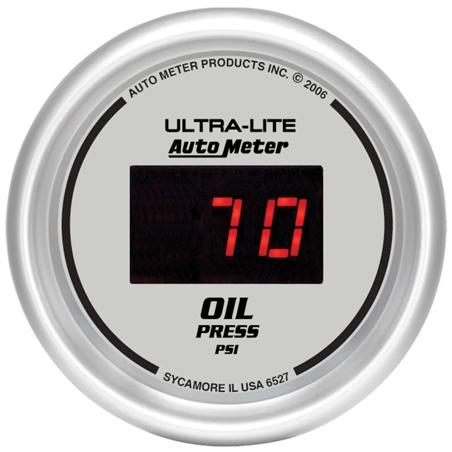 AutoMeter 6500 GAUGE KIT; 5 PC.; 3 3/8in./2 1/16in.; ELEC. SPEEDO.; DIGITAL; SILVER W/RED LED