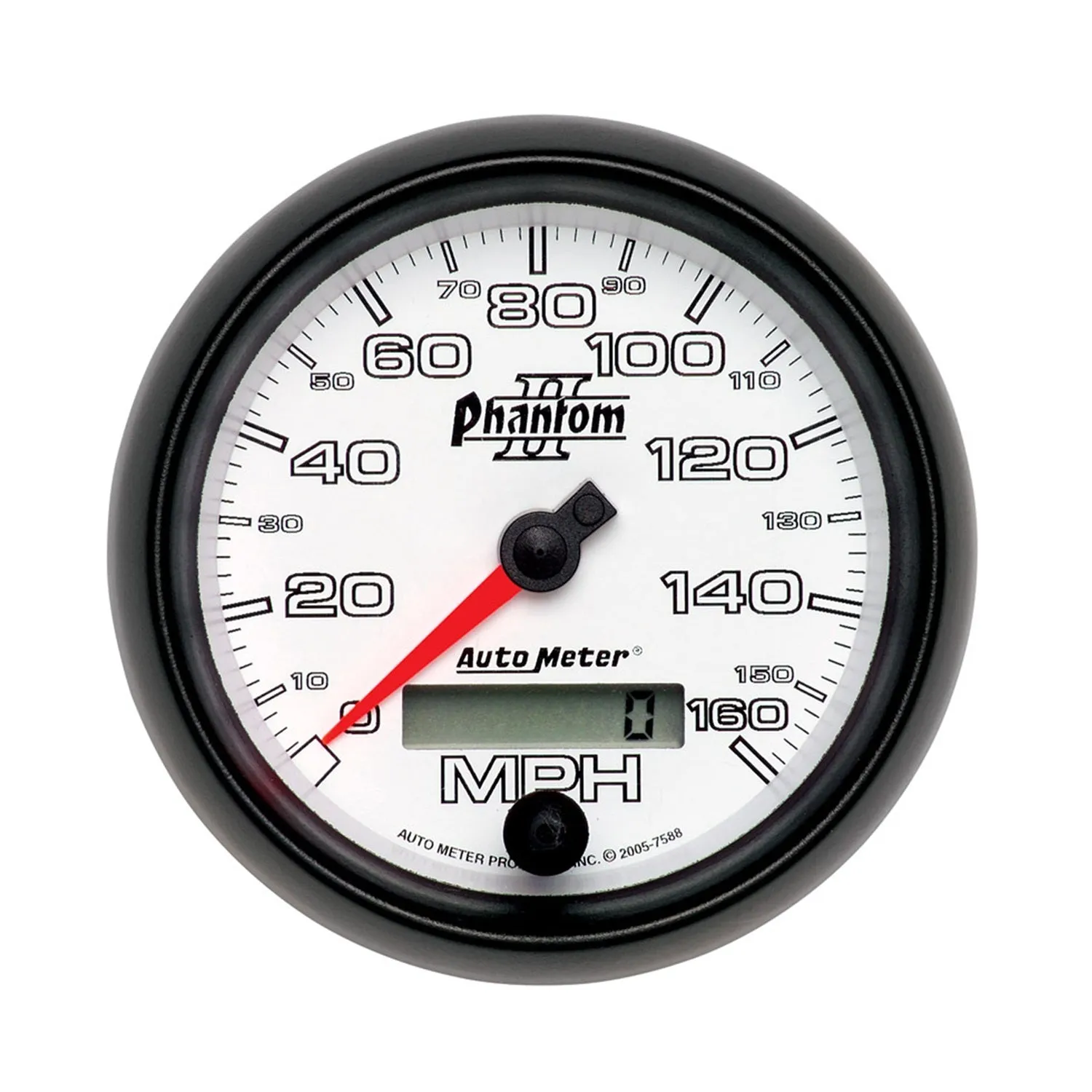 AutoMeter 7588 GAUGE; SPEEDOMETER; 3 3/8in.; 160MPH; ELEC. PROGRAMMABLE; PHANTOM II