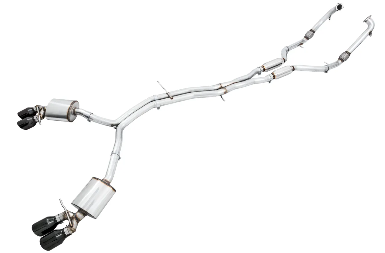 AWE Touring Edition Exhaust for Audi B9 S5 Coupe - Diamond Black 90mm Tips