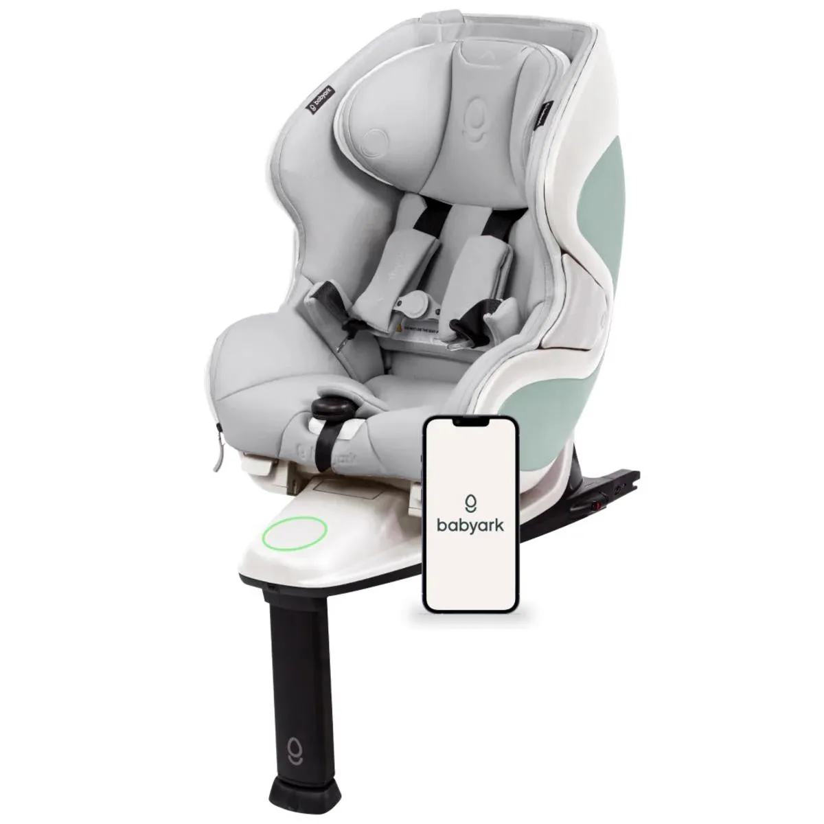 Babyark Convertible Car Seat, Smart - Eggshell White / Glacier Ice
