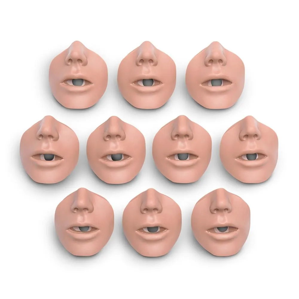 BRAD Replacement Mouth-Nose pieces for CPR Recording Manikin (10 Pack)