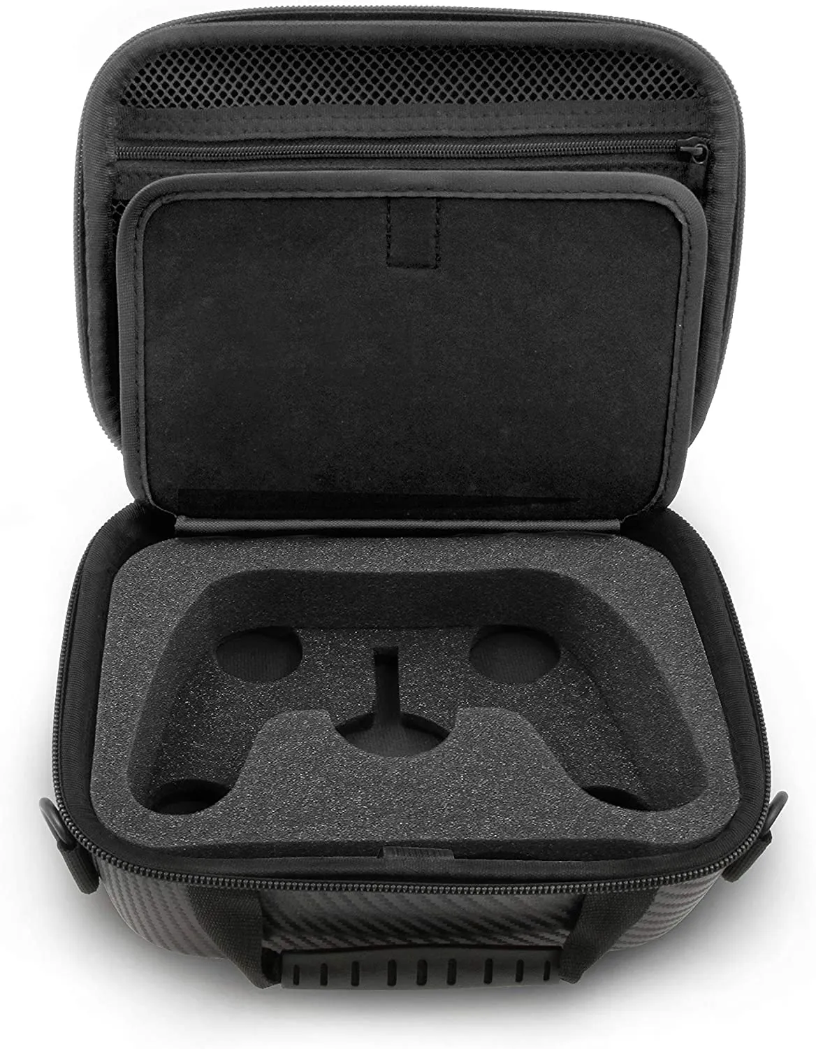 CASEMATIX Hard Shell Case with Shoulder Strap Compatible with PS5 DualSense Controller and PS5 Controller Accessories in Custom Foam