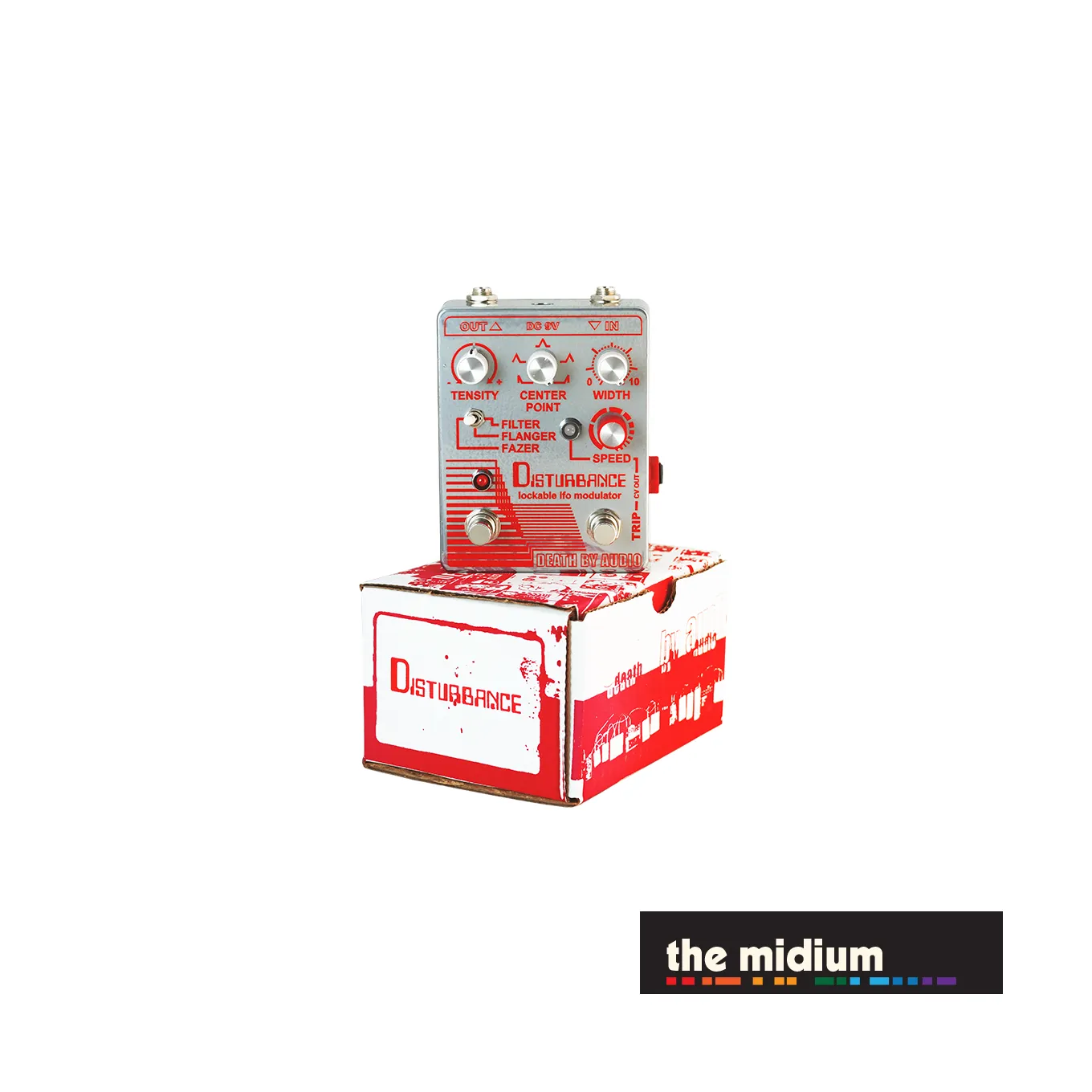Death By Audio DISTURBANCE lockable LFO modulator, flanger, phaser, and filter pedal –– (STUDIO DEMO, MINT CONDITION)
