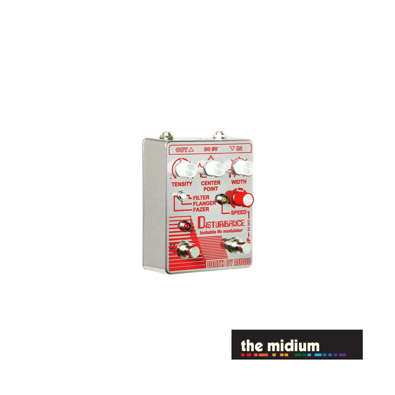 Death By Audio DISTURBANCE lockable LFO modulator, flanger, phaser, and filter pedal –– (STUDIO DEMO, MINT CONDITION)