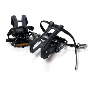 Dimension Pedal/Strap Combo - Aluminum 9/16 inch Black