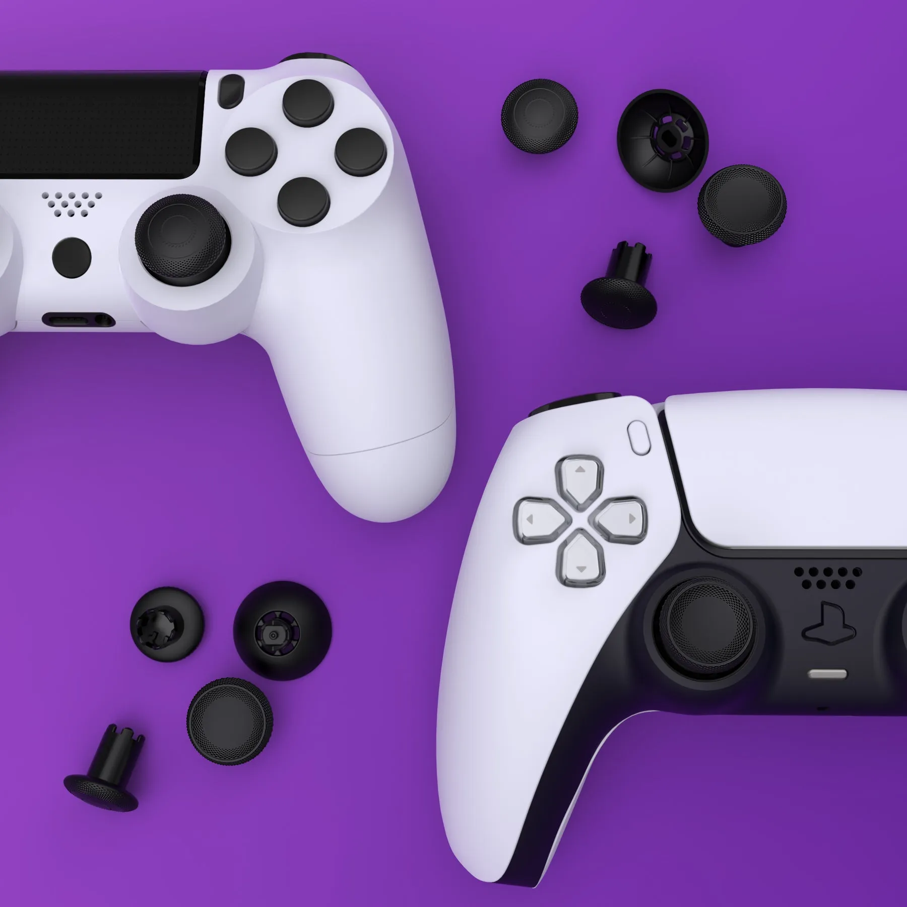 eXtremeRate ThumbsGear V3 Interchangeable Ergonomic Thumbstick for PS5 & PS4 Controller - Black