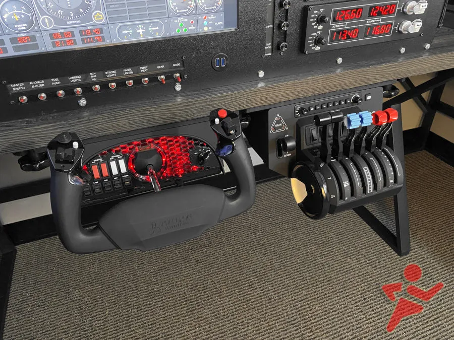 Flight Simulator Under Desk Mount for Yoke and Throttle Mount