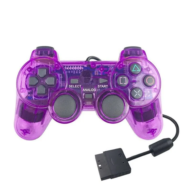 For Sony PS2 Game Controller Dual Vibration Digital Joypad Wired Connection Anti-slip Gamepad For Playstation 2 Gaming Console