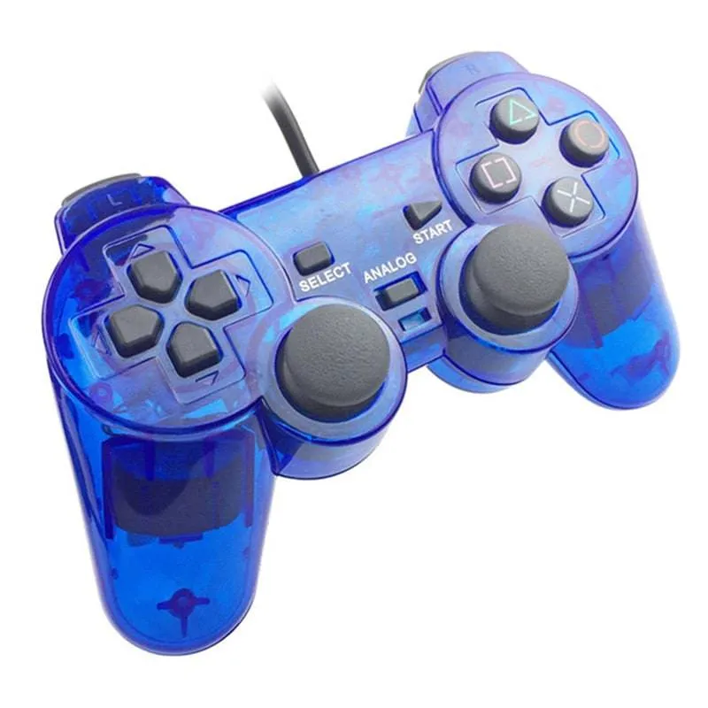 For Sony PS2 Game Controller Dual Vibration Digital Joypad Wired Connection Anti-slip Gamepad For Playstation 2 Gaming Console