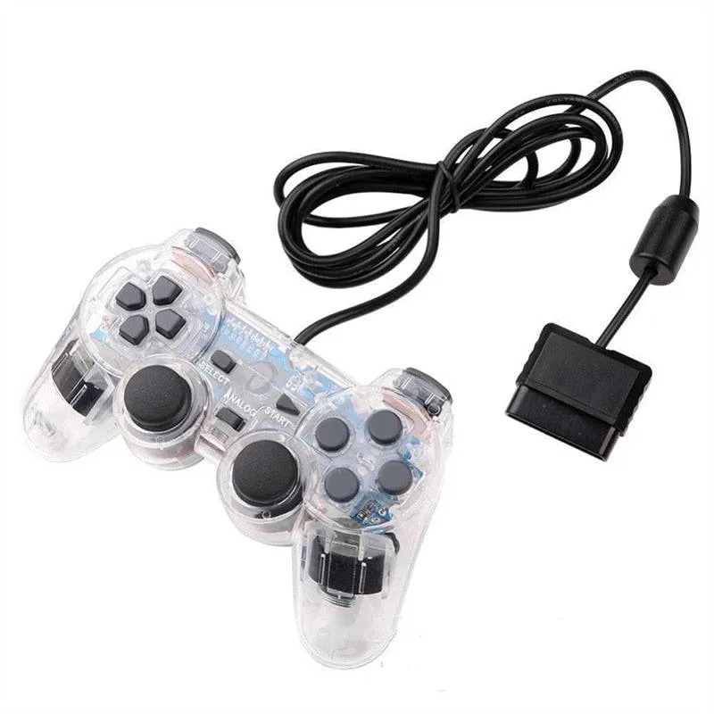 For Sony PS2 Game Controller Dual Vibration Digital Joypad Wired Connection Anti-slip Gamepad For Playstation 2 Gaming Console