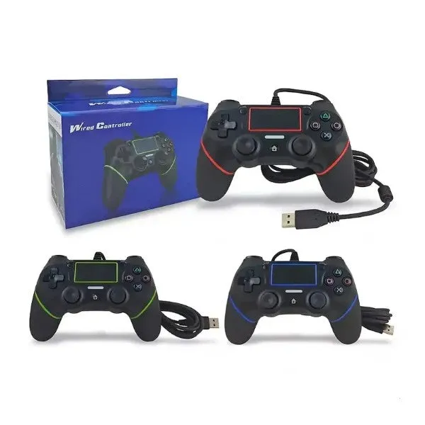 Gaming Wired USB Joystick Controller For Playstation 4 PS4 Gamepad Red/Black