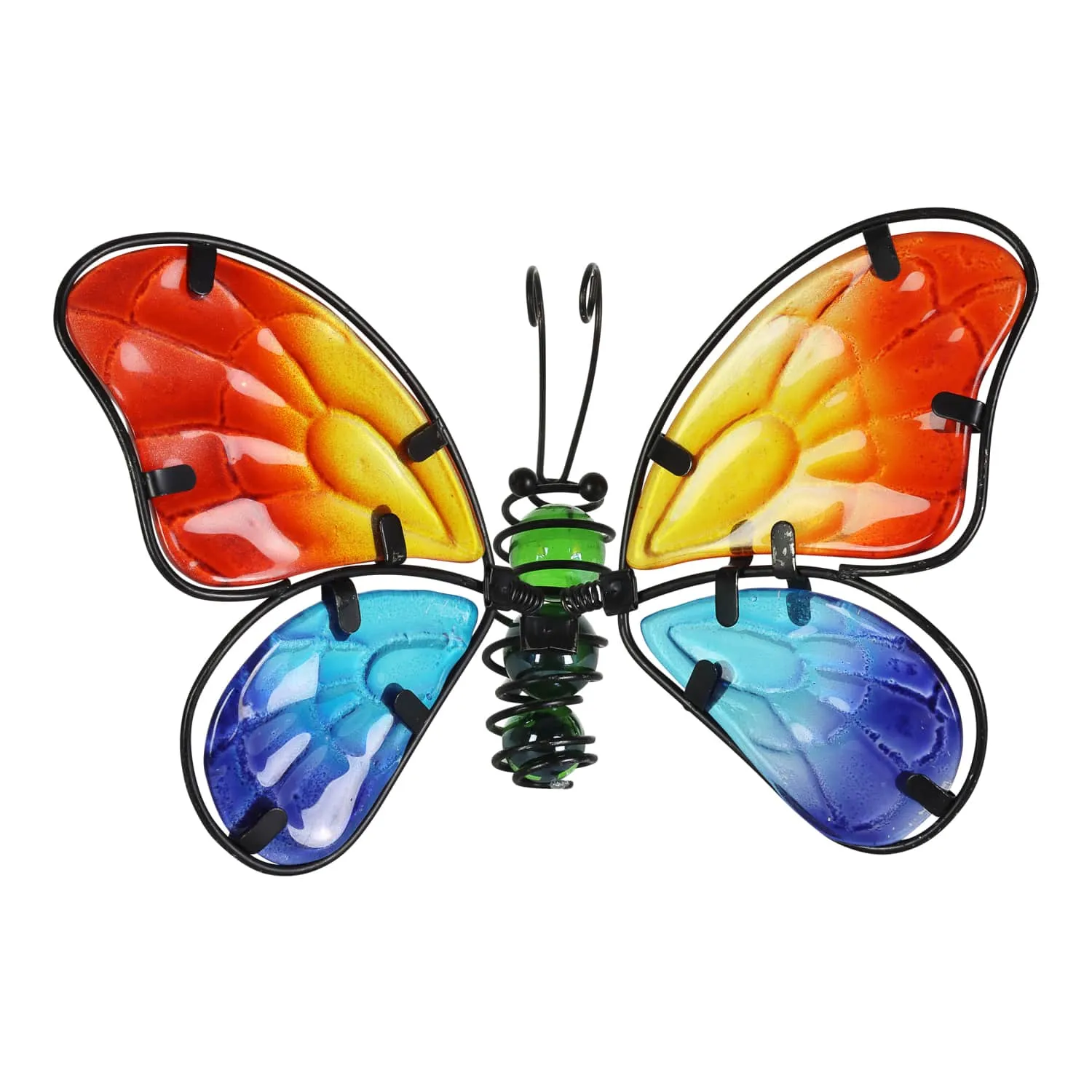 Glass and Metal WindyWings Insect Garden Stake Set of 4, 6 by 26 Inches