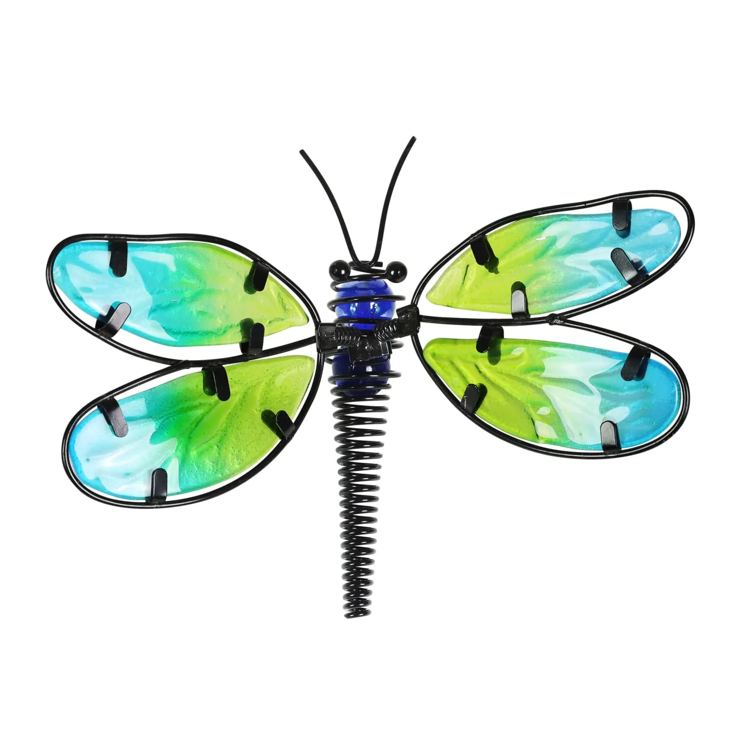 Glass and Metal WindyWings Insect Garden Stake Set of 4, 6 by 26 Inches