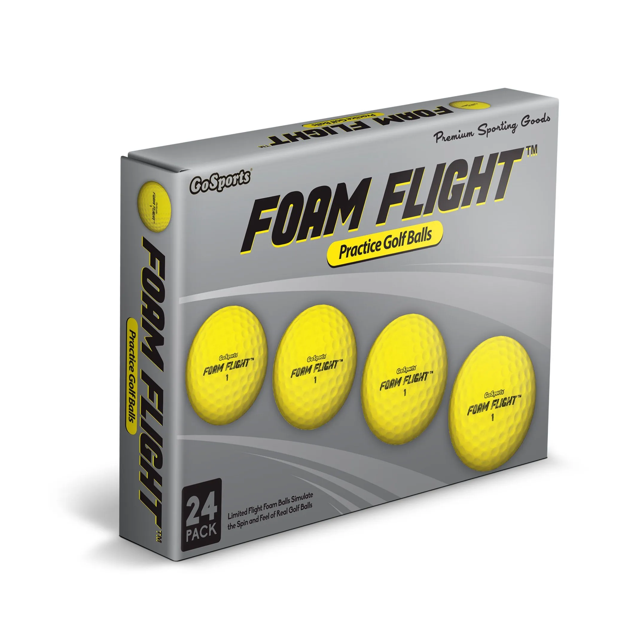 GoSports Foam Flight Practice Golf Balls - Yellow