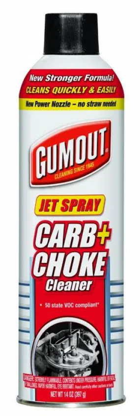 Gumout® 800002231 Carburetor Plus Choke Cleaner Jet Spray, 14 Oz