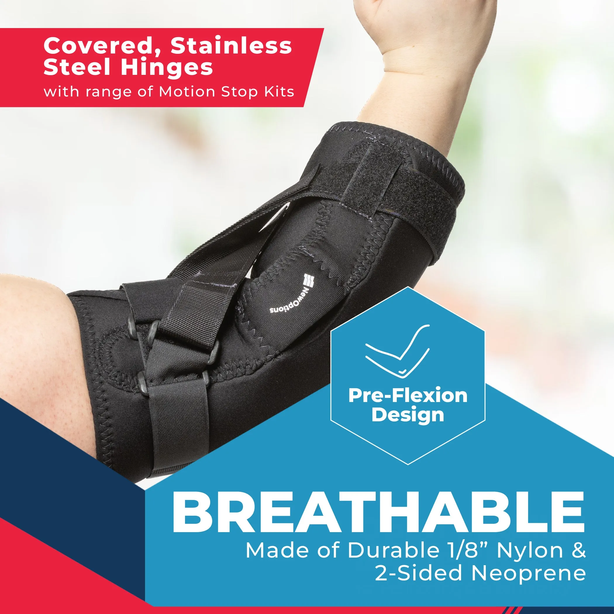 Hyperextension Hinged Elbow Brace Neoprene (E15-PC)