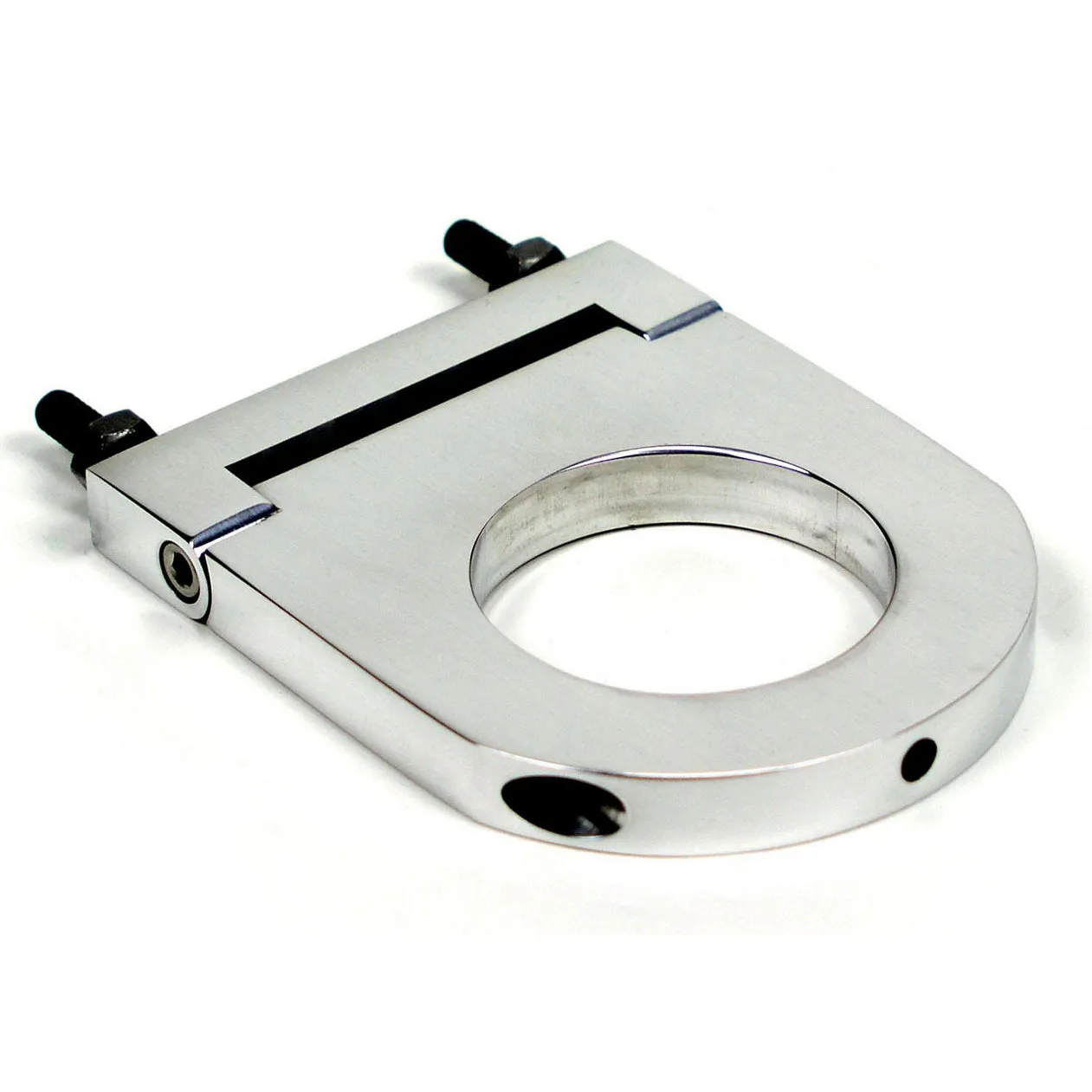 ididit 2-1/4" Diameter Tube Steering Column Bracket 2-1/2" Drop Swivel Base Aluminum - Polished