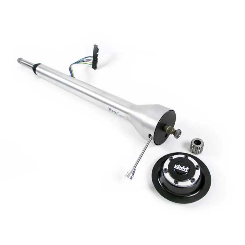 ididit Pro-Lite Steering Column - 2" Tube - 30" Length - Hazard/Turn Signal - Steel - Chrome