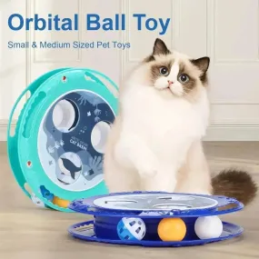 Interactive 360° Rotating Electric Cat Ball Toy – Non-Slip Turntable