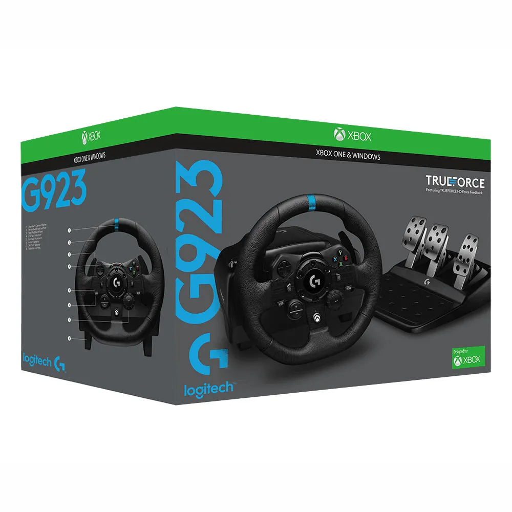 Logitech G923 TrueForce Racing Wheel and Pedals Sim Xbox One, Series X & PC
