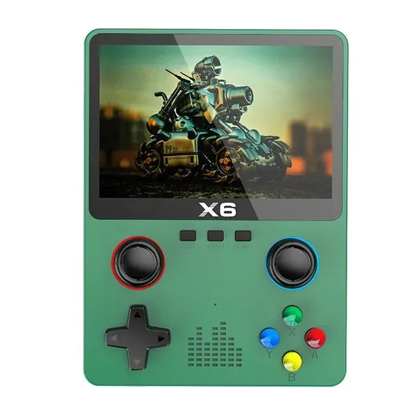 New X6 3.5Inch IPS Screen Handheld Game Player Dual Joystick 11 Simulators GBA Video Game Console for Kids Gifts