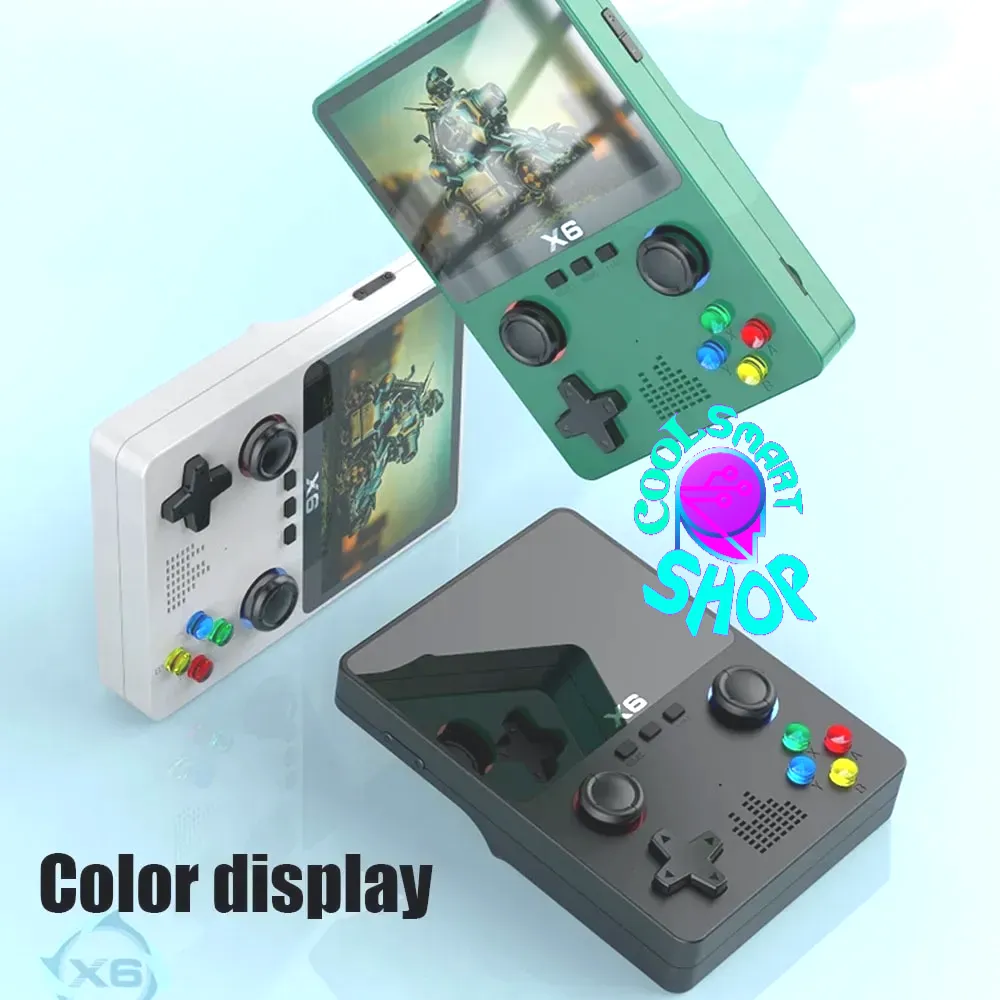 New X6 3.5Inch IPS Screen Handheld Game Player Dual Joystick 11 Simulators GBA Video Game Console for Kids Gifts